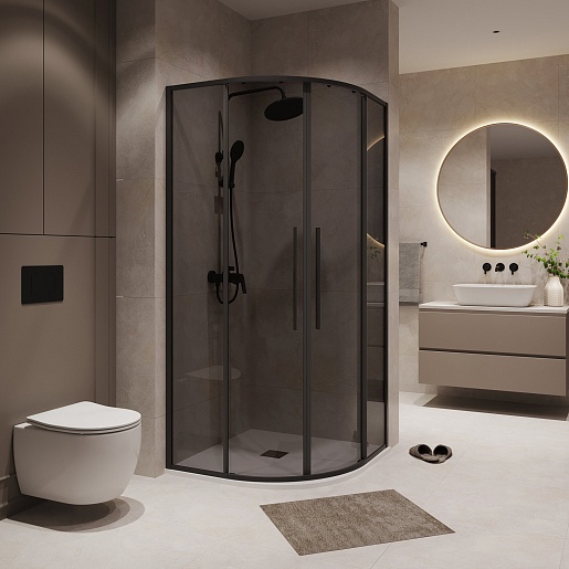 Niagara Душевой уголок Nova 100x100 NG-2827-34BLACK – картинка-3